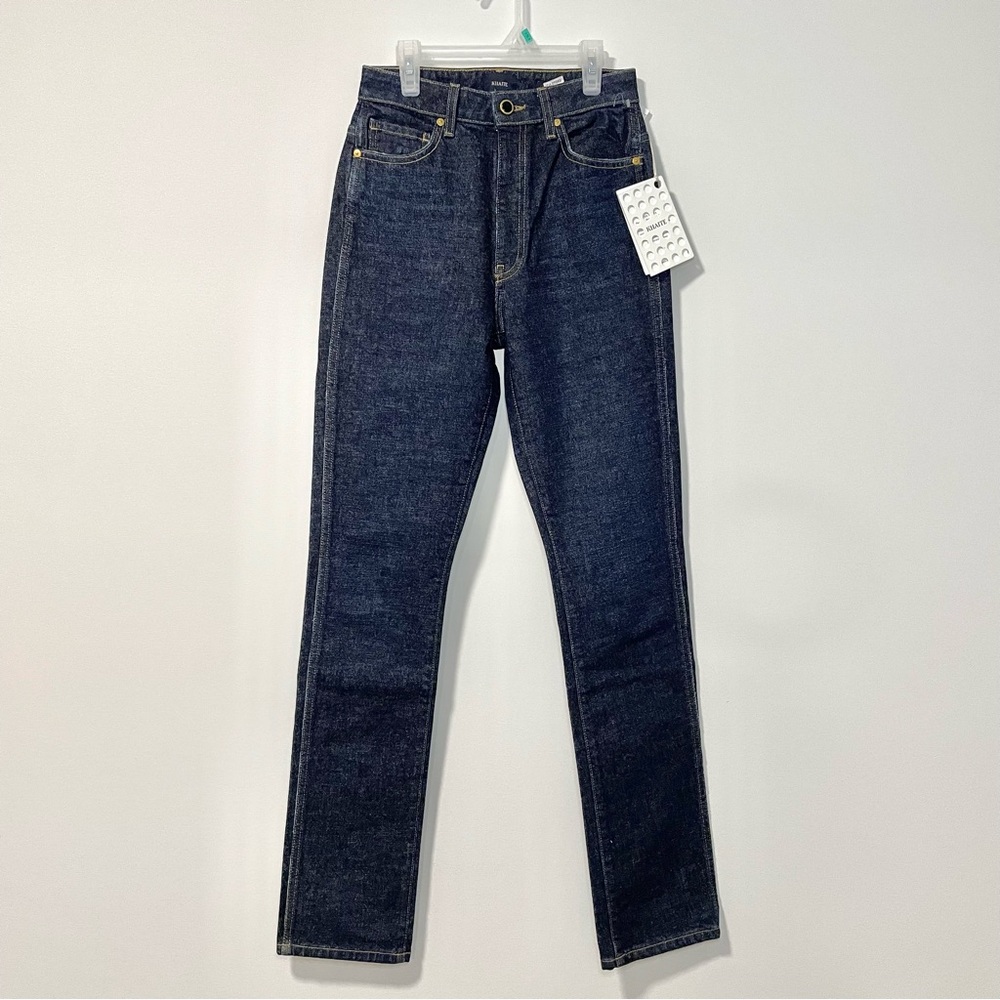 NEW Khaite The Daria High-Rise Straight Leg Slim Fit Jeans (size 26x32)